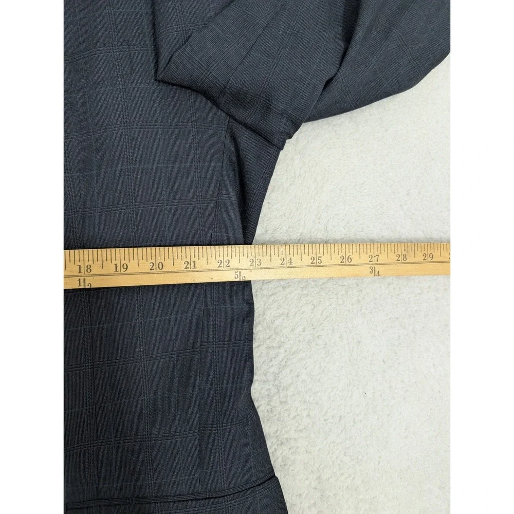 Jos A Bank 48EXL 38x34 Blue 100% Wool USA Made Mens‎ Full Suit Subtle Plaid